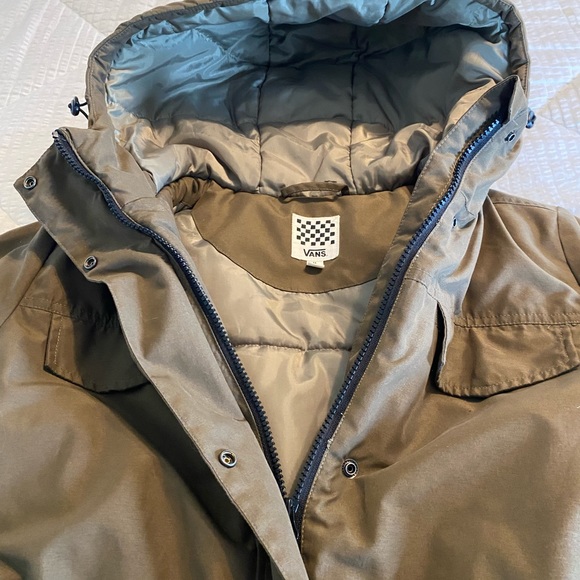 Vans Women’s Brown Winter Ski Jacket Coat Cinched  Waist Hooded Size: M - Picture 5 of 12